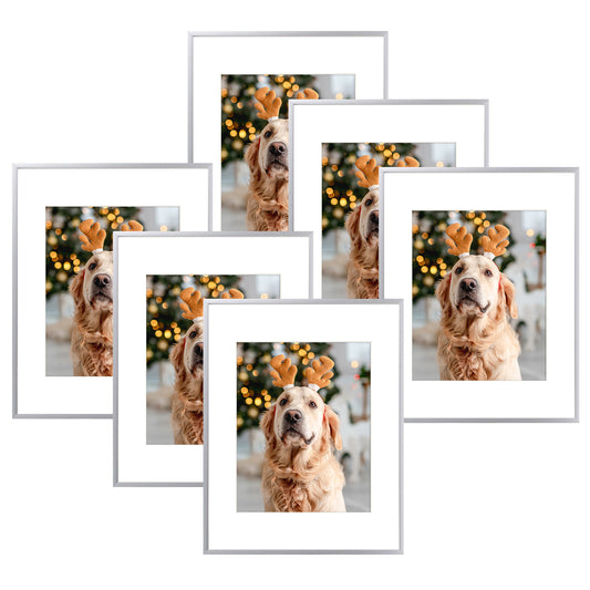 12x16 Aluminum Frame for 8.5x11 Picture (6 Pcs per Box) Silver