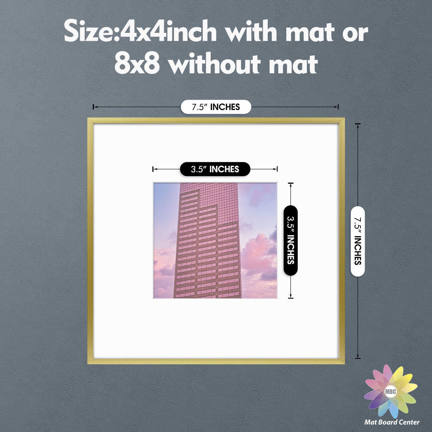 8x8 Aluminum Frame for 4x4 Picture (12 Pcs per Box)