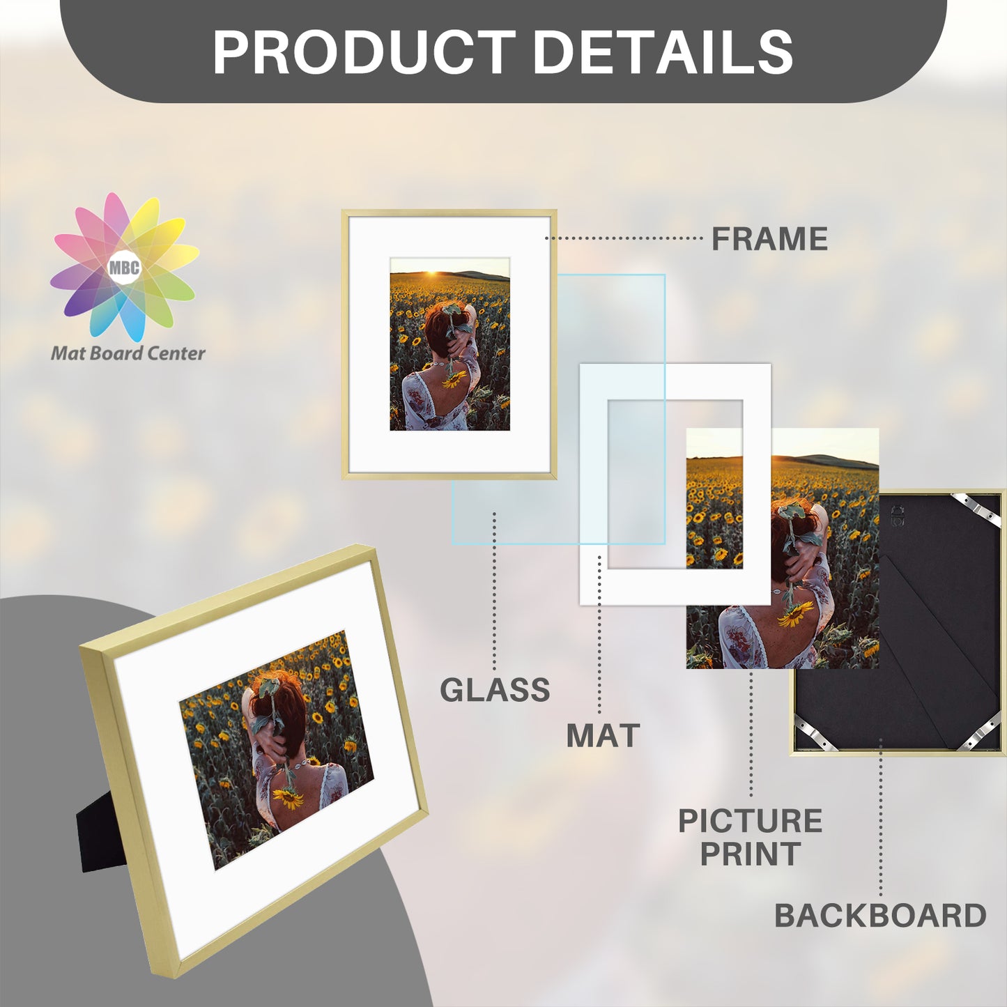 8x10 Aluminum Frame for 5x7 Picture (12 Pcs per Box)