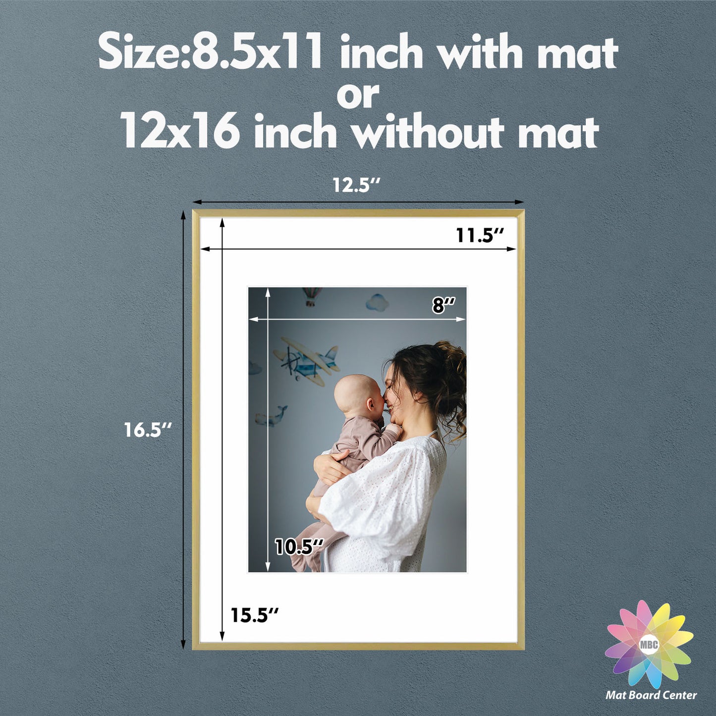 12x16 Aluminum Frame for 8.5x11 Picture (6 Pcs per Box)