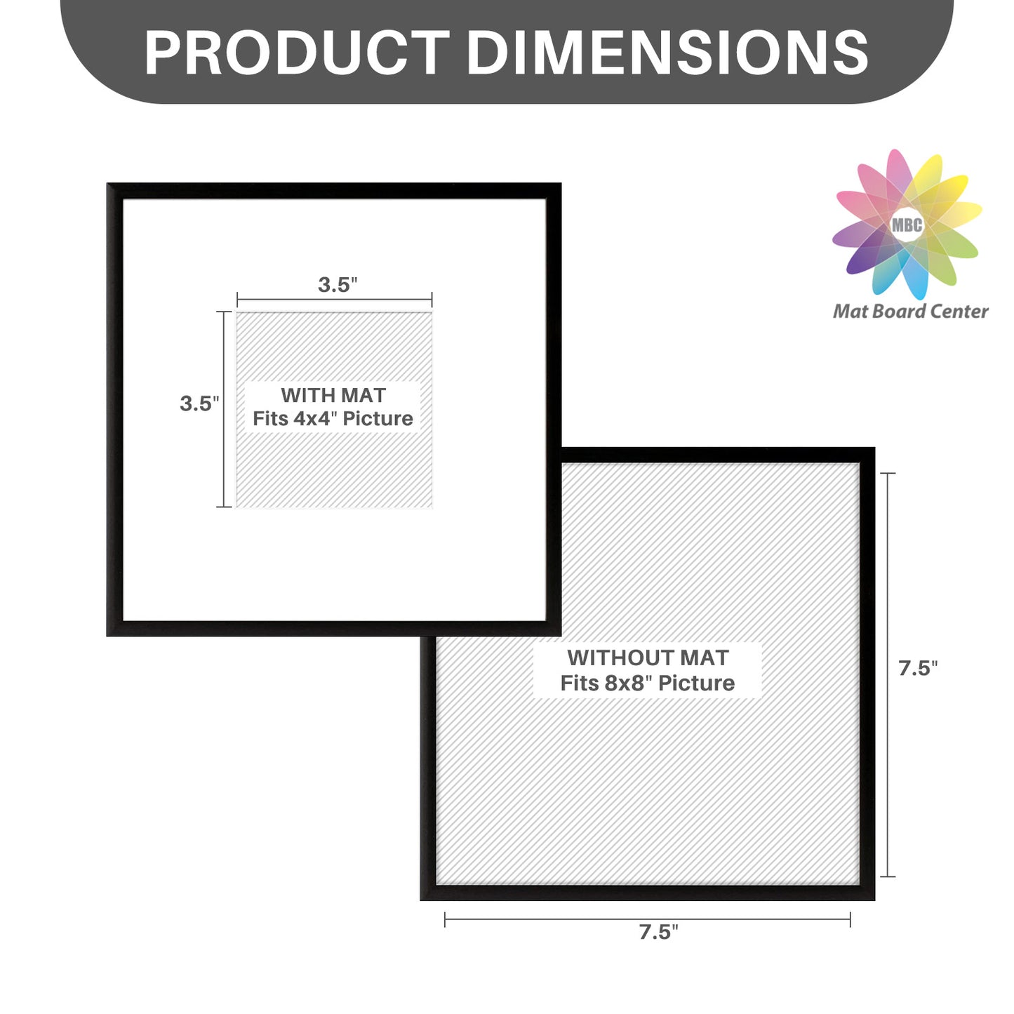 8x8 Aluminum Frame for 4x4 Picture (12 Pcs per Box)