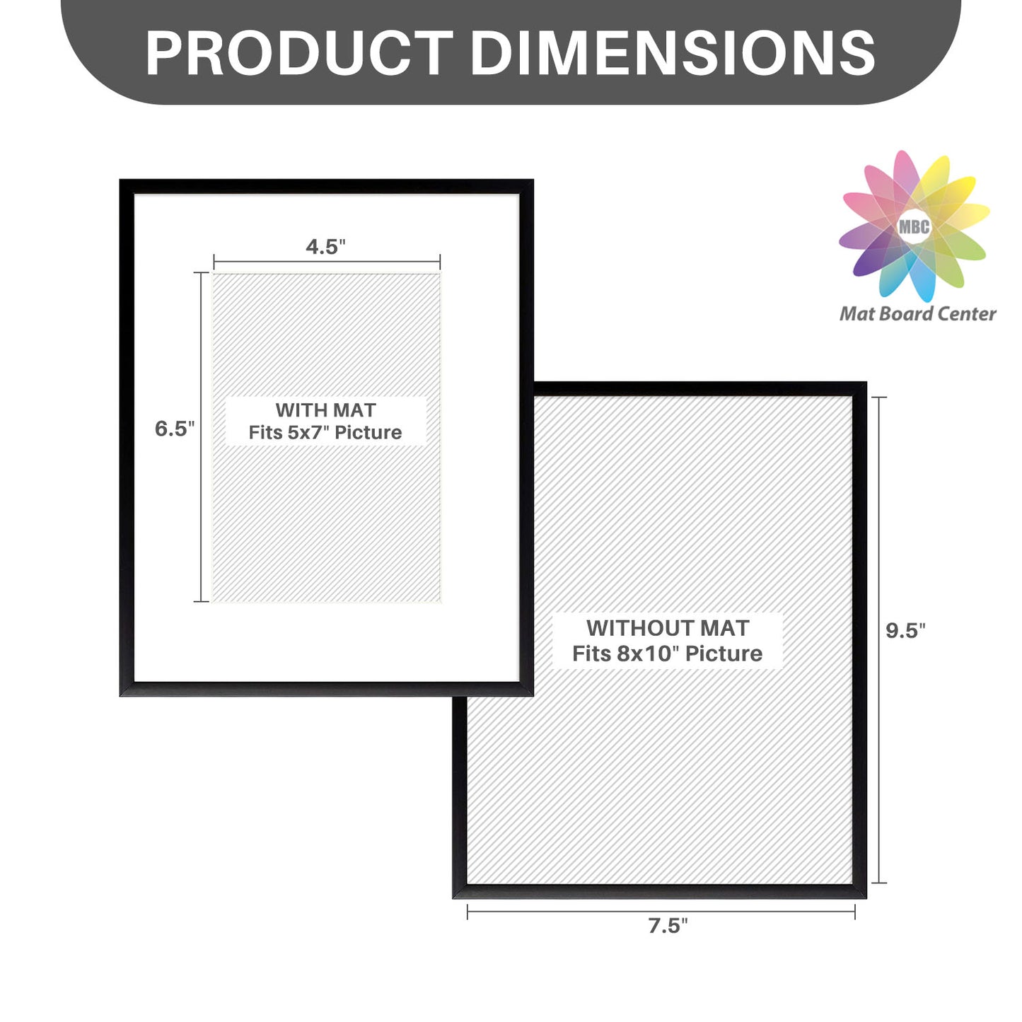 8x10 Aluminum Frame for 5x7 Picture (12 Pcs per Box)