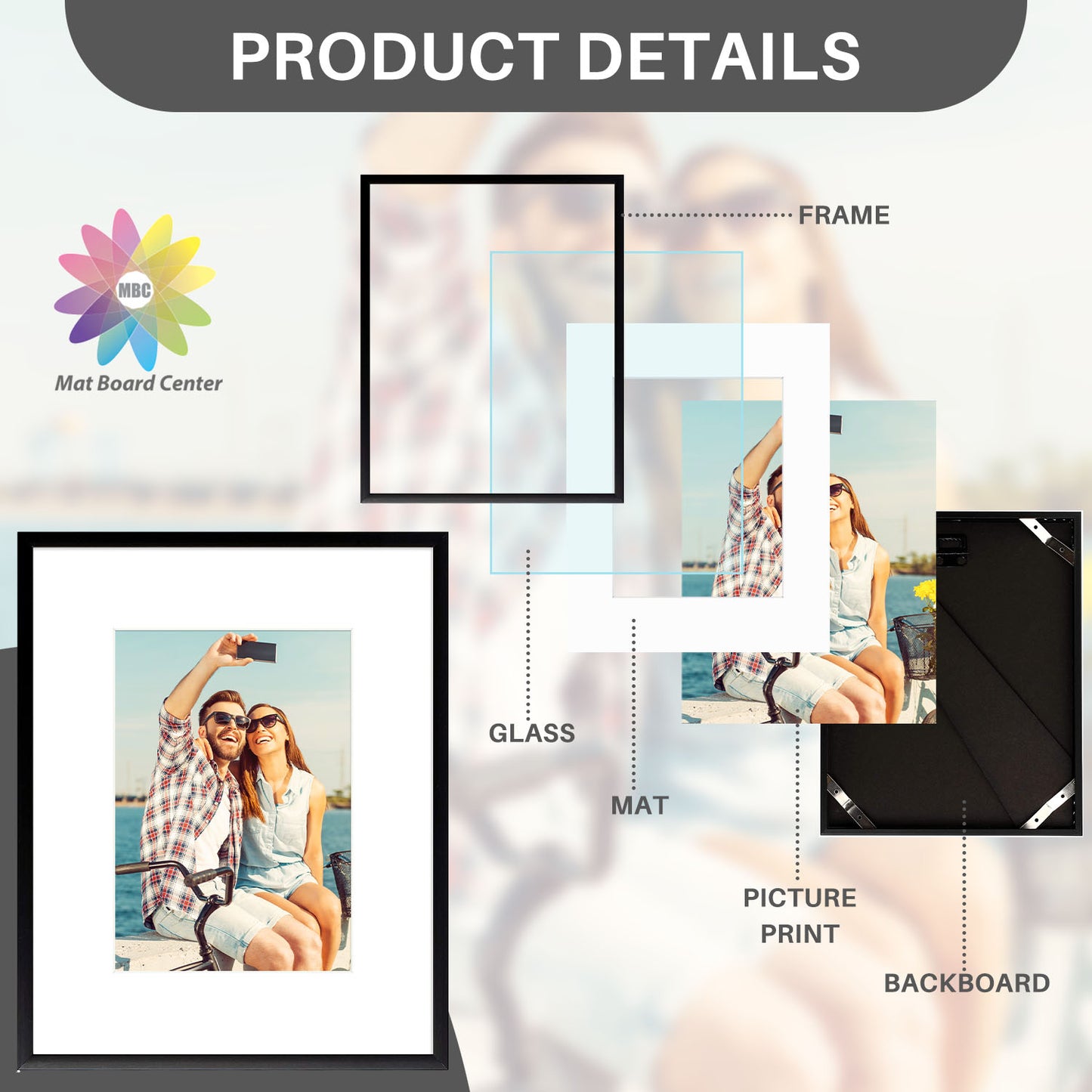 8x10 Aluminum Frame for 5x7 Picture (12 Pcs per Box)