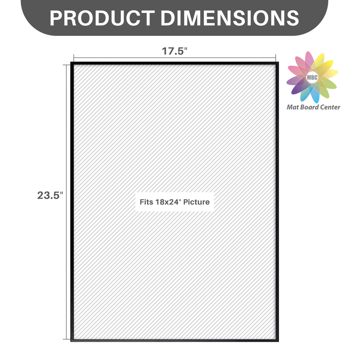 18x24 Black Aluminum Frame Poster Frame with Real Glass (4 Pcs per Box)