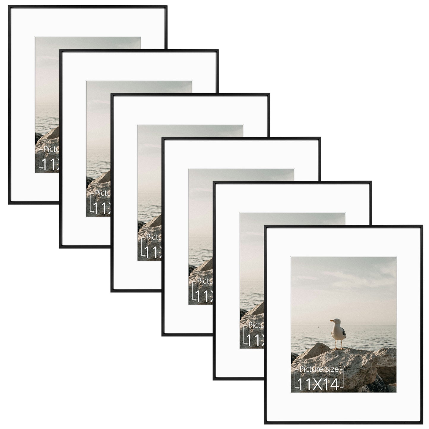 16x20 Aluminum Frame for 11x14 Picture (6 Pcs per Box) Black