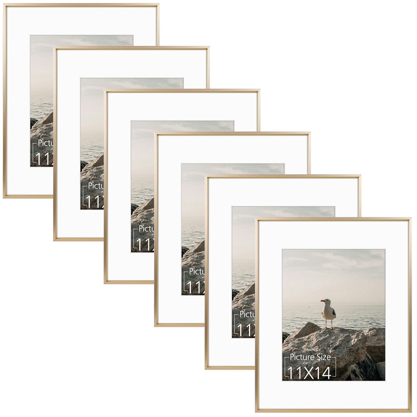 16x20 Aluminum Frame for 11x14 Picture (6 Pcs per Box) Gold