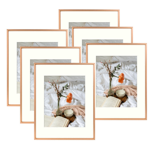 BOGO 11x14 Aluminum Frame for 8x10 Picture Rose Gold (6 Pcs Per Box)