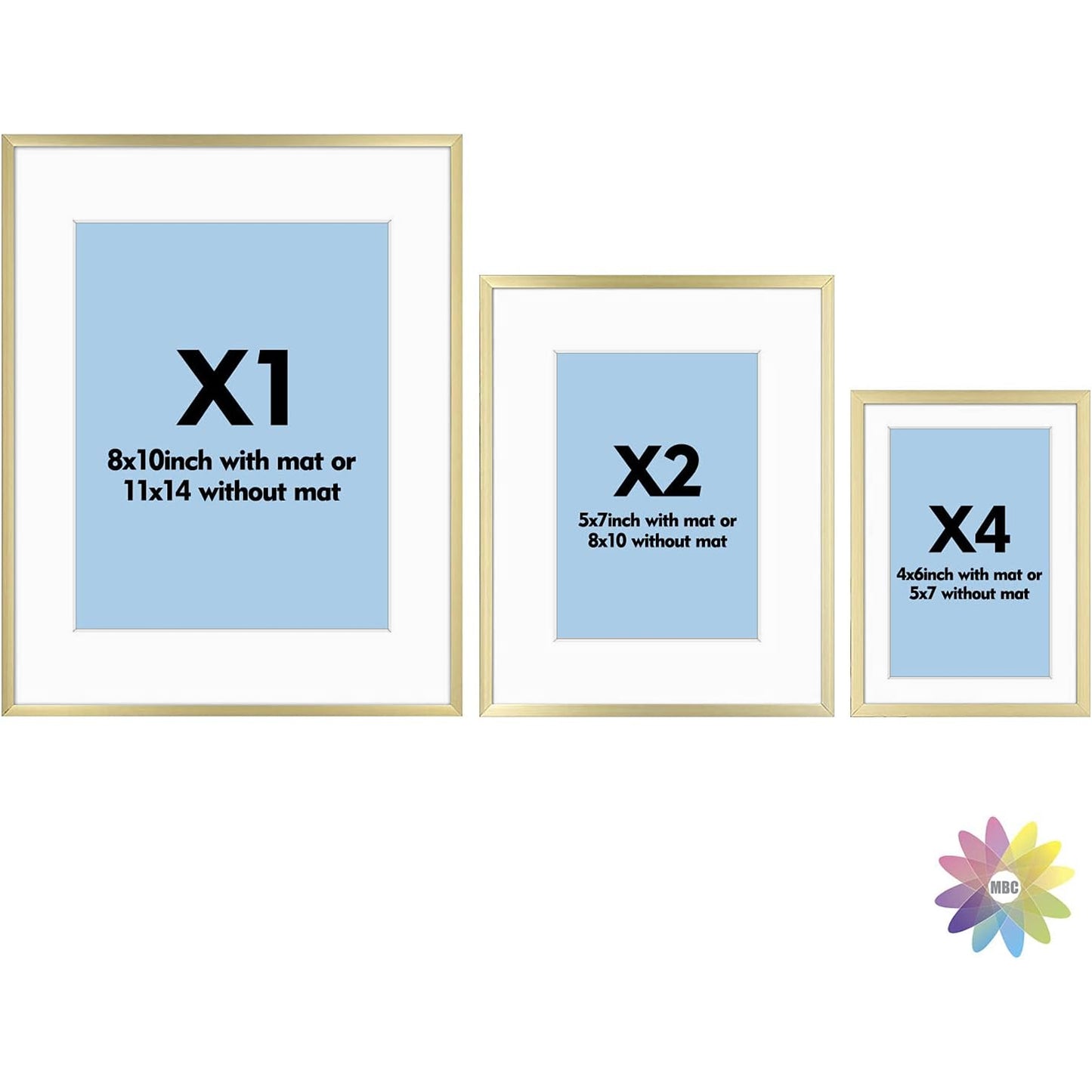 Pack of 28, Gallery Wall Frames Set Aluminum Frames