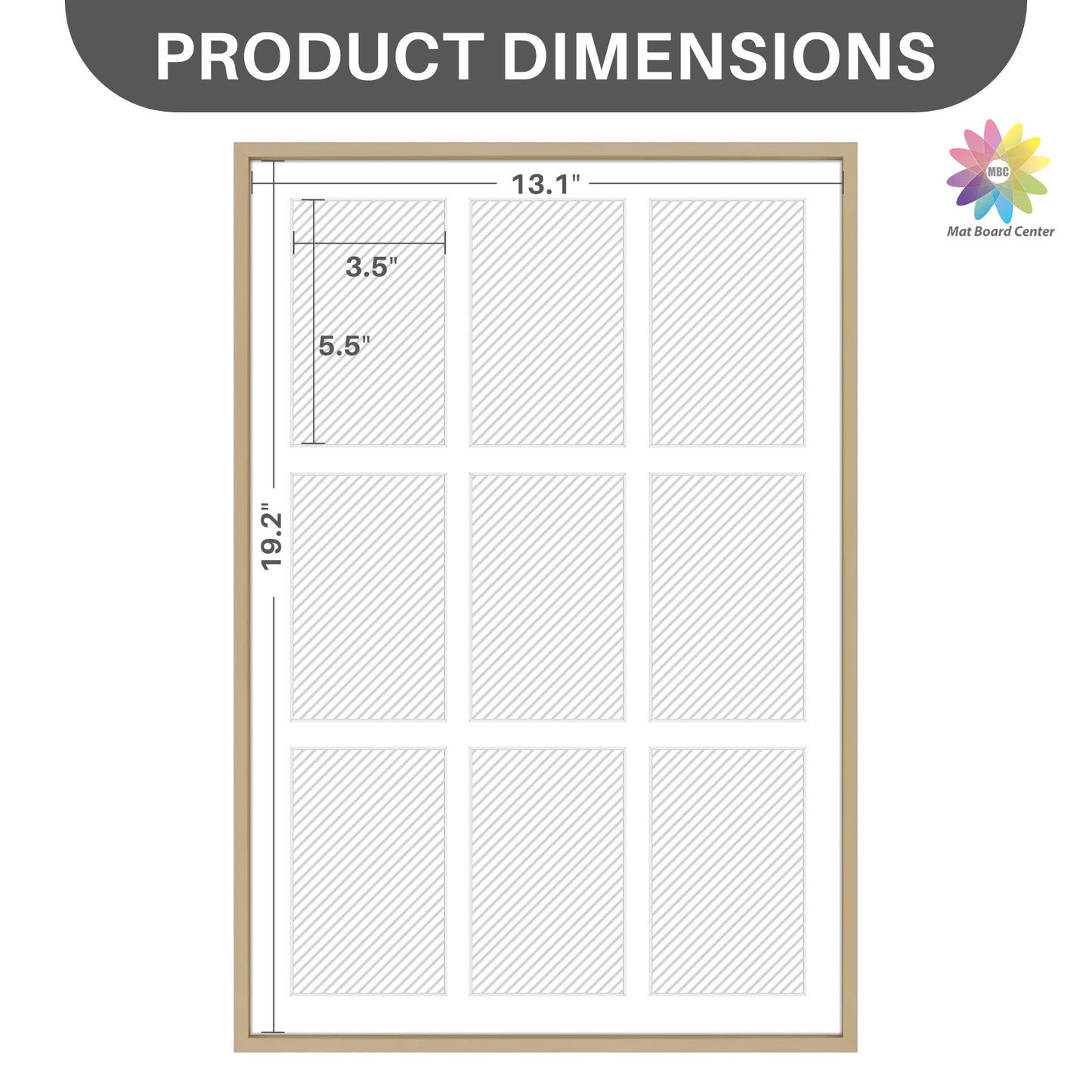 13.6x19.7 Collage Picture Frame With White Mat Display Nine 4x6 Photo(6 Pcs Per Box)