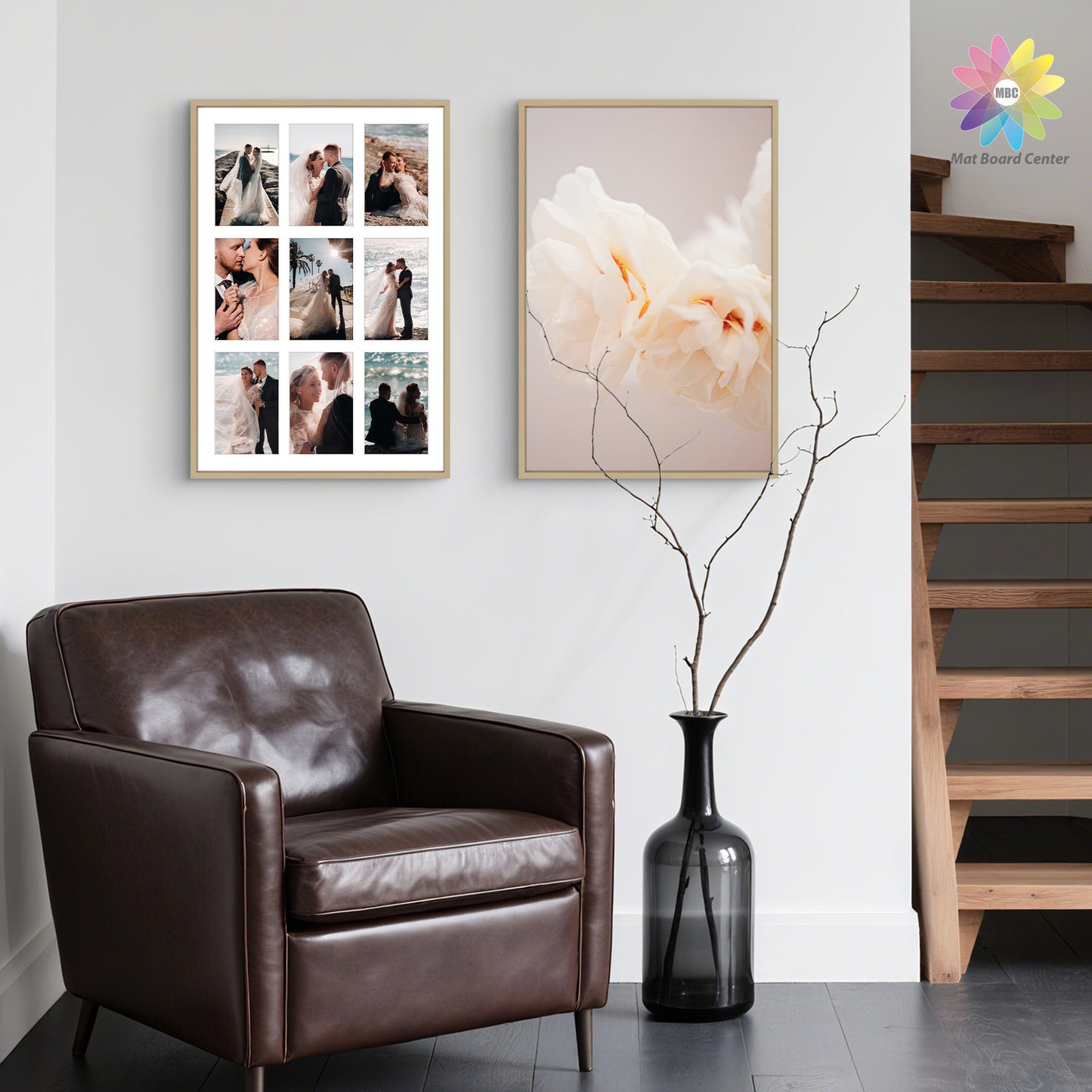 13.6x19.7 Collage Picture Frame With White Mat Display Nine 4x6 Photo(6 Pcs Per Box)