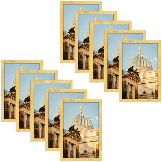 Clearance 11x17 Gold Picture Frame with Real Glass (10 Pcs Per Box)
