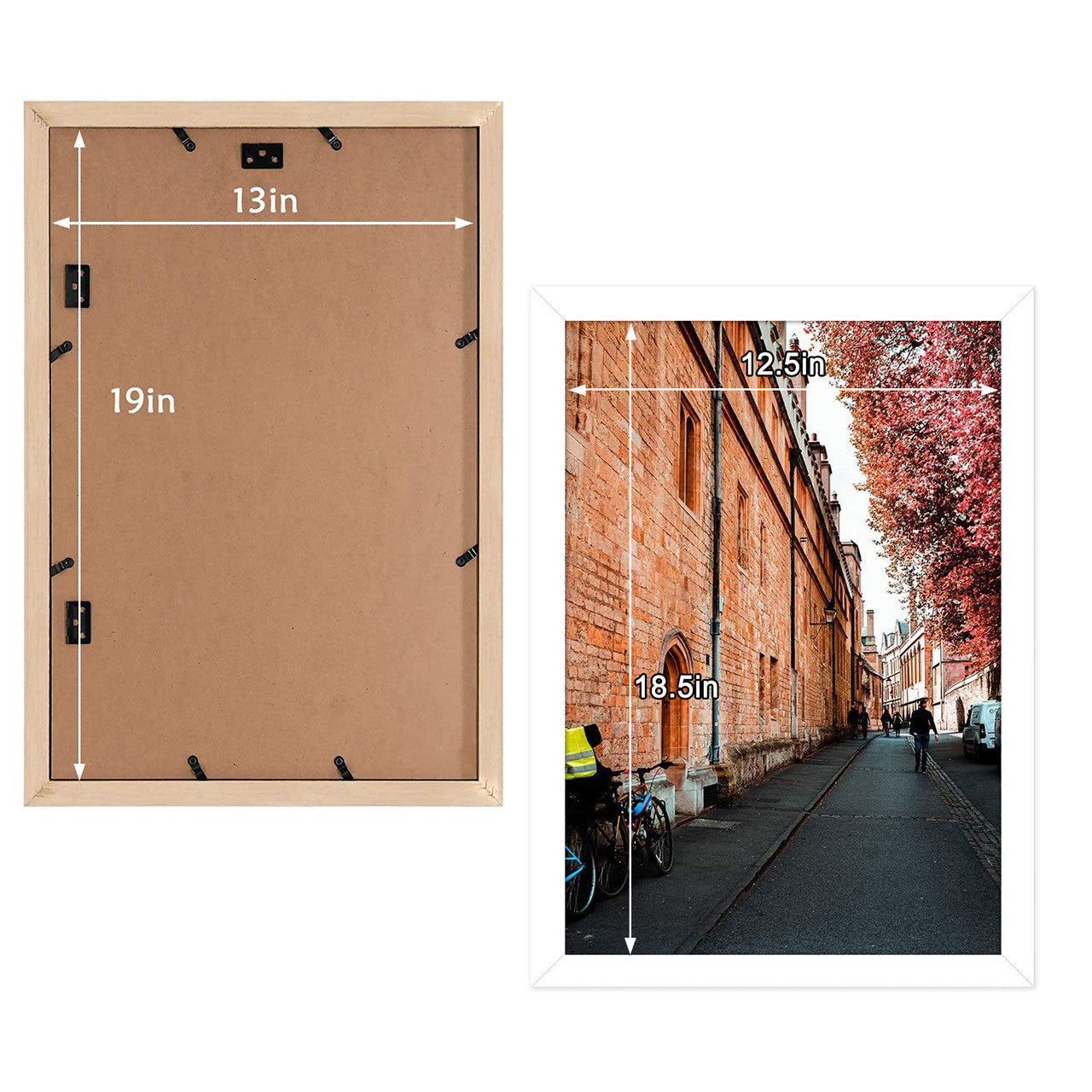 13X19 Poster Frames, Wood Frames Displays 13X19 Photos with Real Glass (8 Pcs per Box)