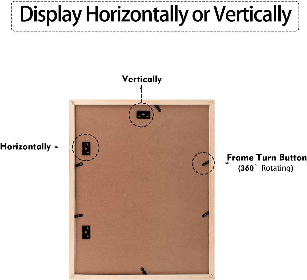 12X16 Wood Frames Fit for 8X12 Picture With White Mat, Distressed White (8 Pcs per Box)