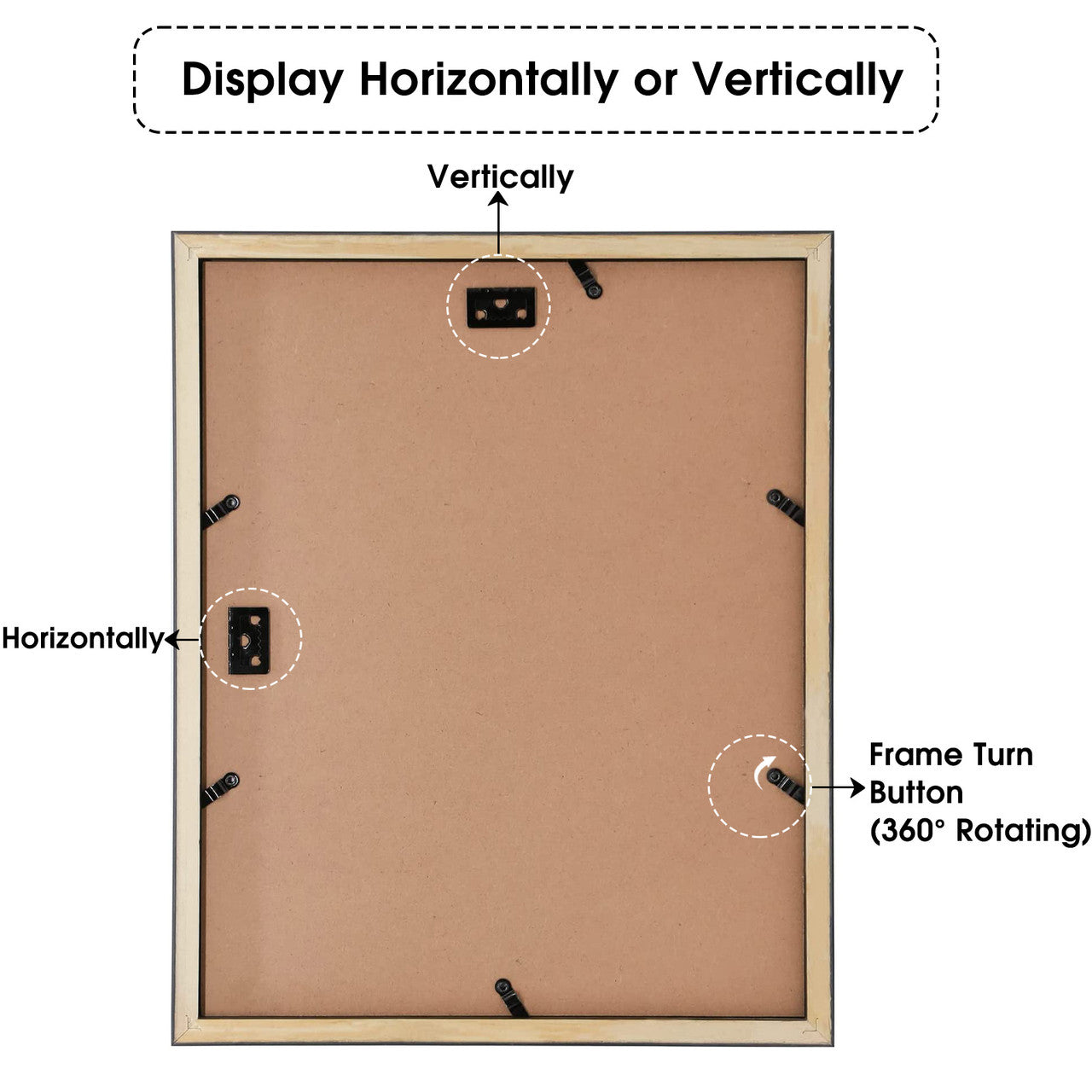 11X14 Collage Picture Frames, Wood Frames with White Mat For One 5X7 And Two 4X6 Photos, Black (10 Pcs per Box)