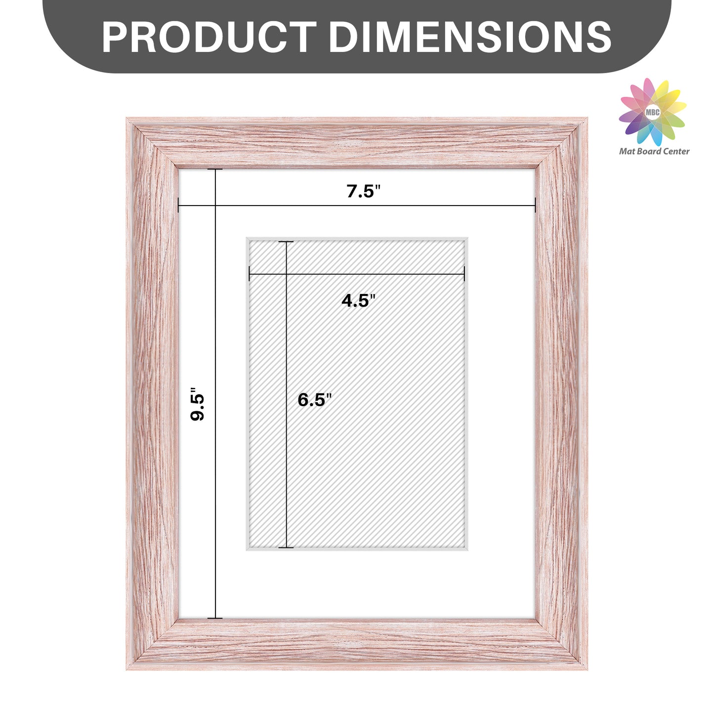 8x10 Picture Frame with White Mat and Plexiglass (10 Pcs Per Box)