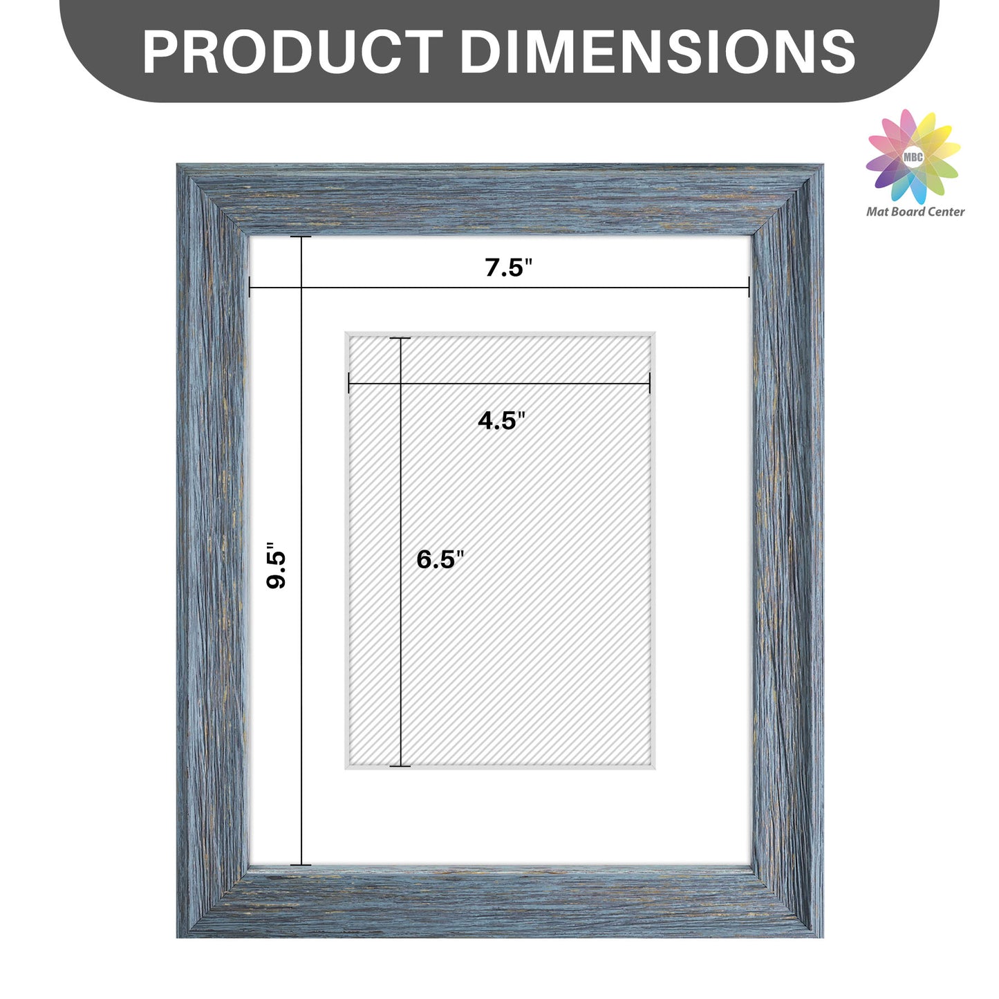 8x10 Picture Frame with White Mat and Plexiglass (10 Pcs Per Box)