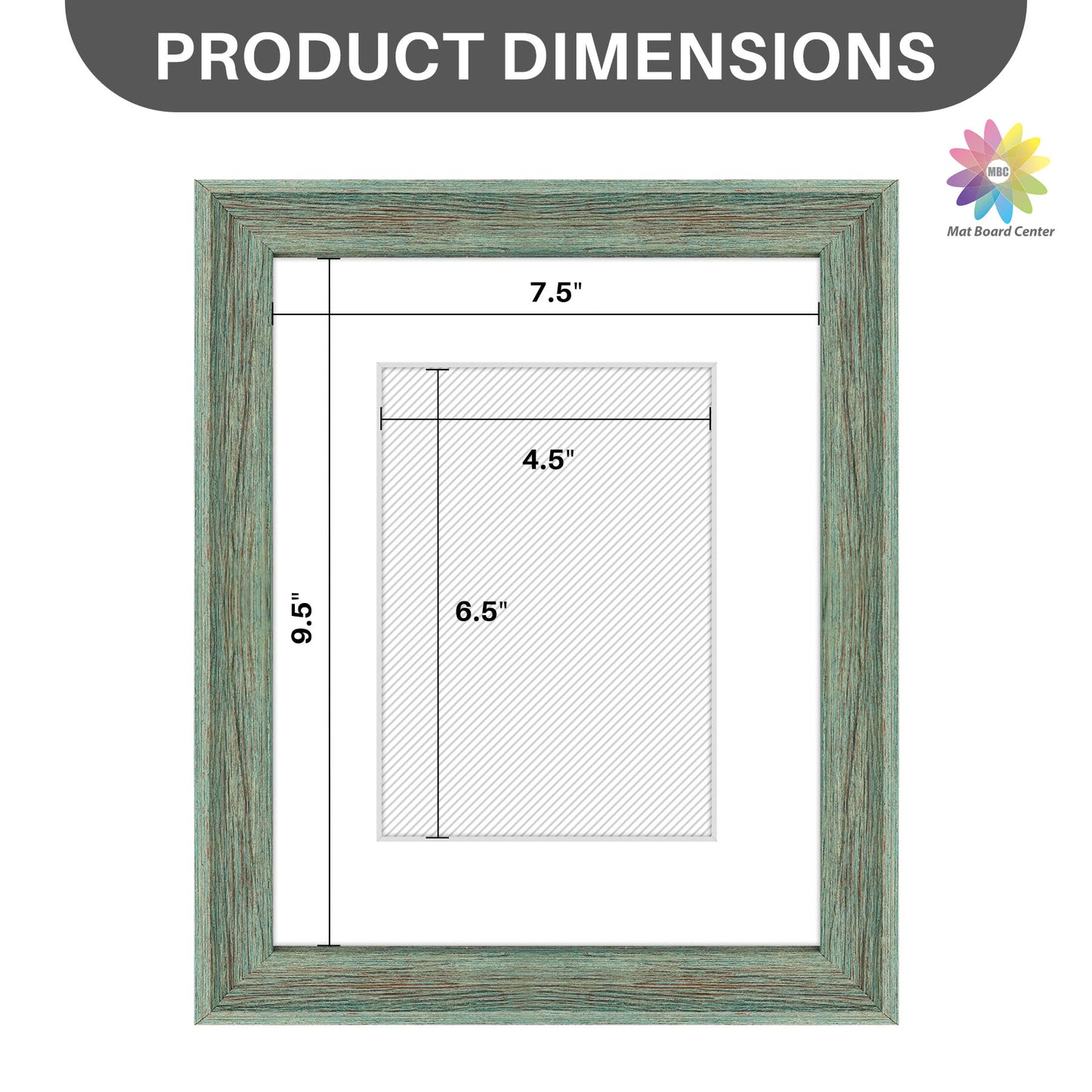8x10 Picture Frame with White Mat and Plexiglass (10 Pcs Per Box)