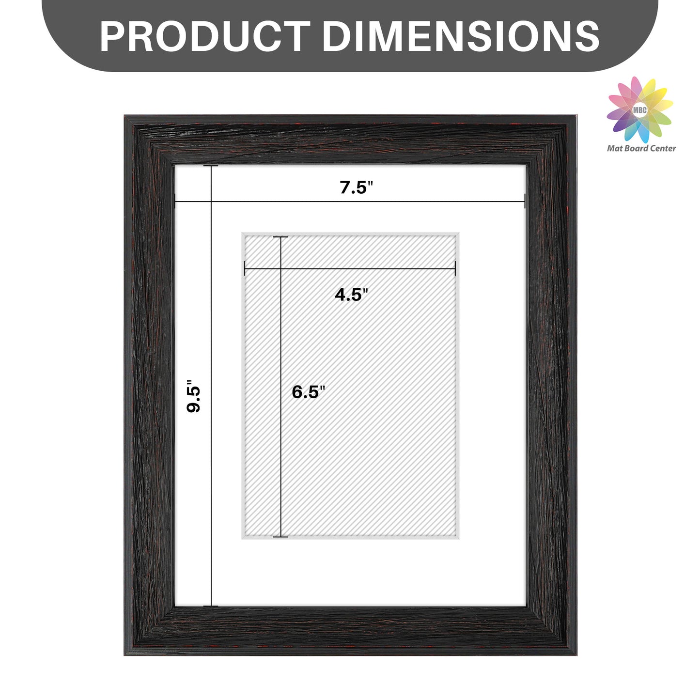 8x10 Picture Frame with White Mat and Plexiglass (10 Pcs Per Box)