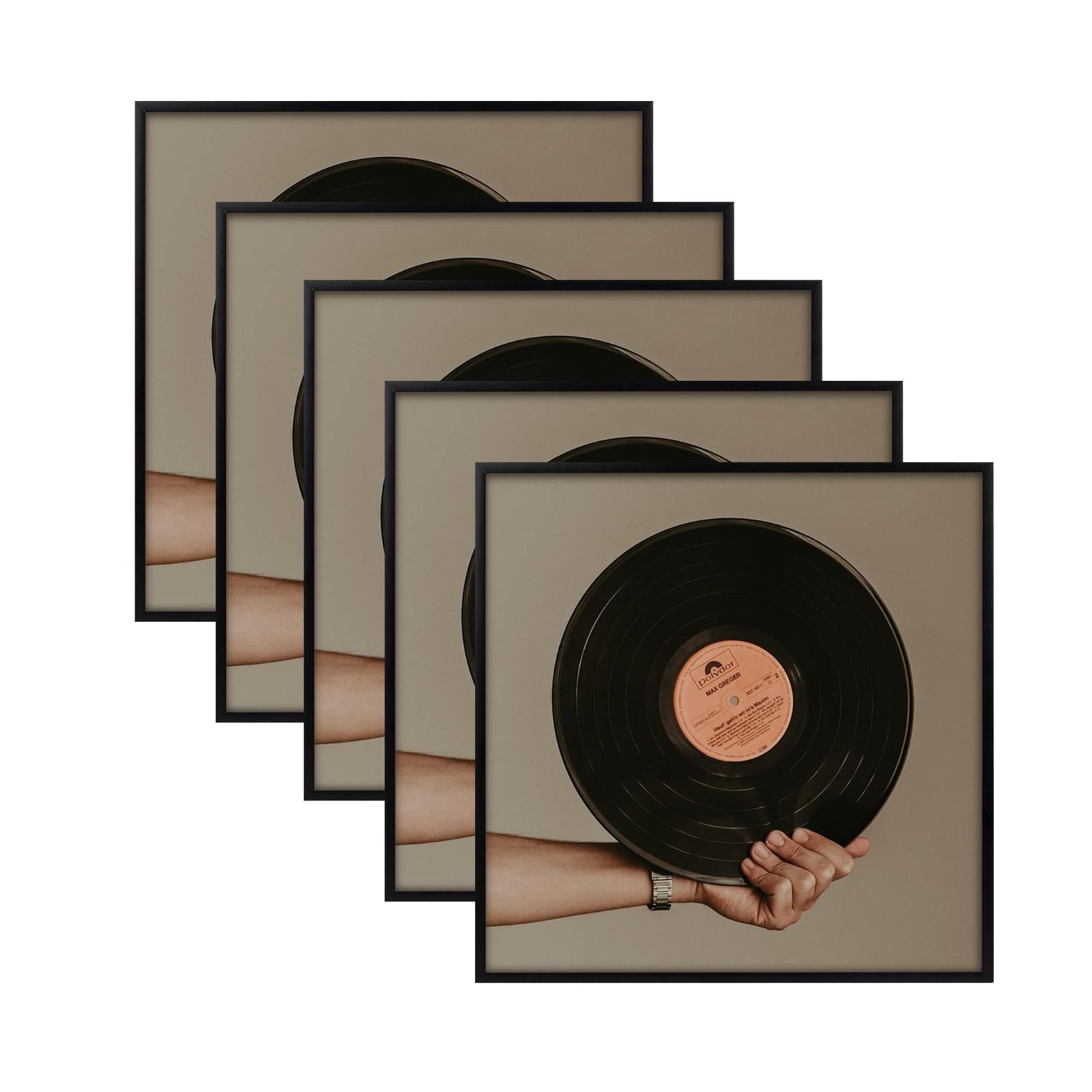 12.5x12.5 Aluminum Frame for 12.5x12.5 Picture Vinyl Frames Black (5 Pcs per Box)