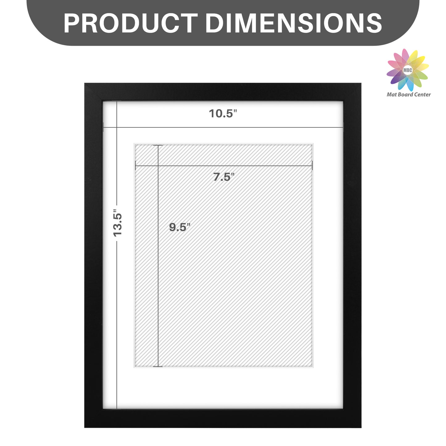 11x14 Picture Frame for 8x10 photo With White Mat Black Color (18 Pcs Per Box)