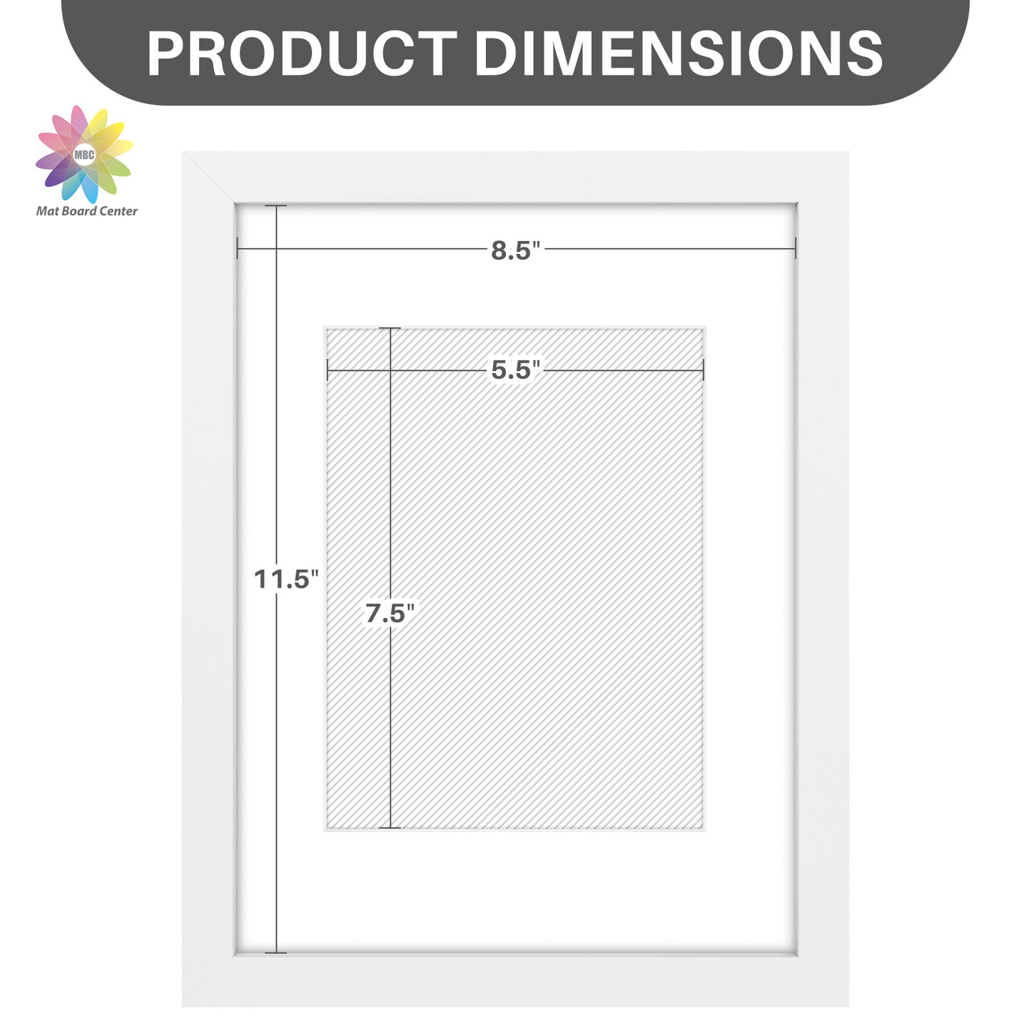 Clearance 9x12 Picture Frames for 6x8 Photo with White Mat and Plexiglass (18 Pcs Per Box)