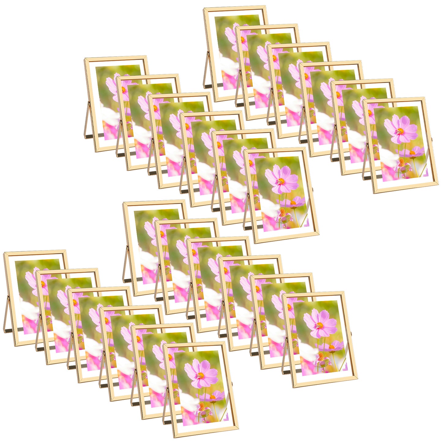 Clearance 5x7 Floating Frame Displays Any Size Photo up to 5 by 7 (24 Pcs Per Box) Gold