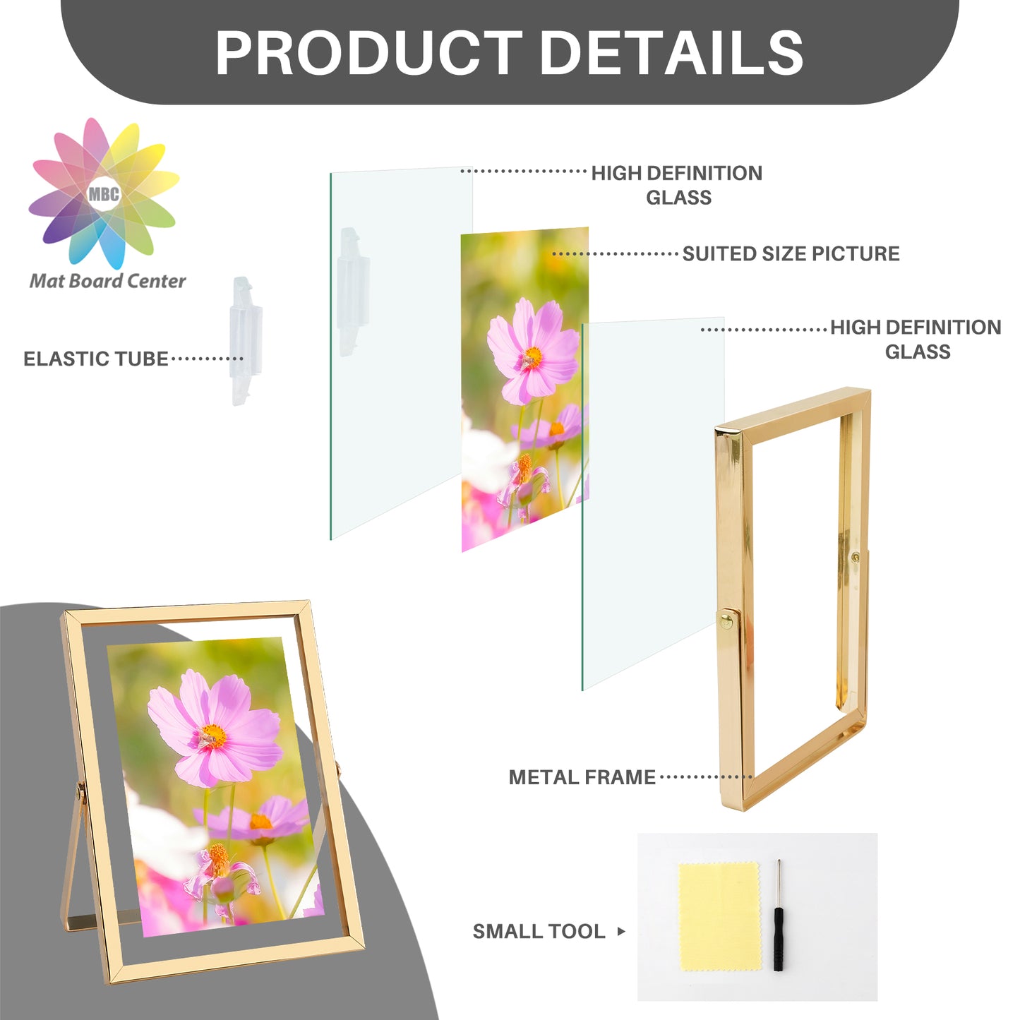 Clearance 5x7 Floating Frame Displays Any Size Photo up to 5 by 7 (24 Pcs Per Box)