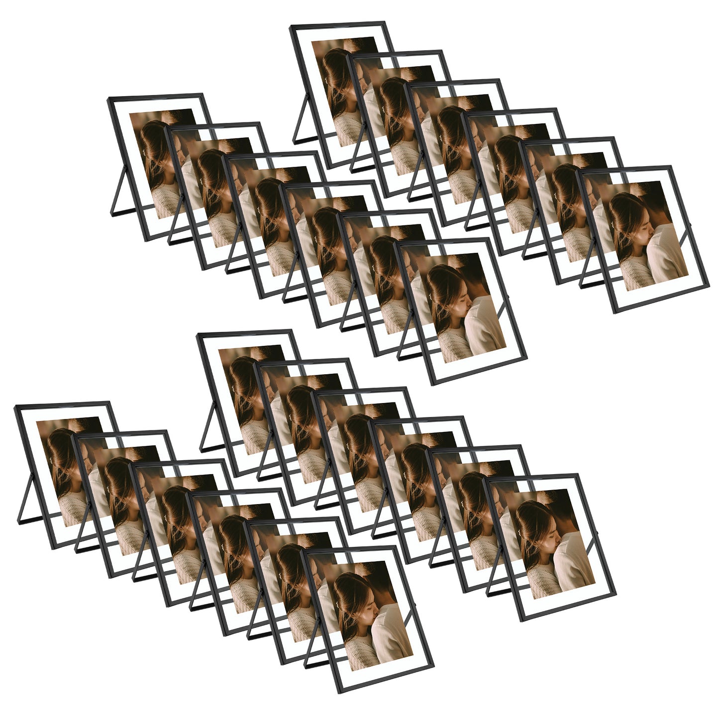 8x10 Floating Frame Displays Any Size Photo up to 8 by 10 (24 Pcs Per Box) Black