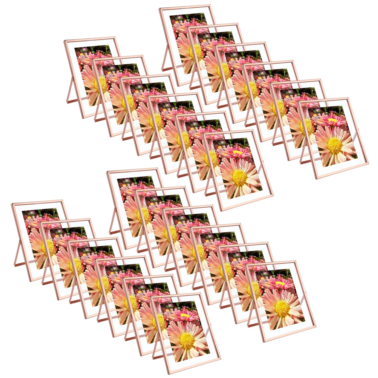 8x10 Floating Frame Displays Any Size Photo up to 8 by 10 (24 Pcs Per Box) Rose Gold