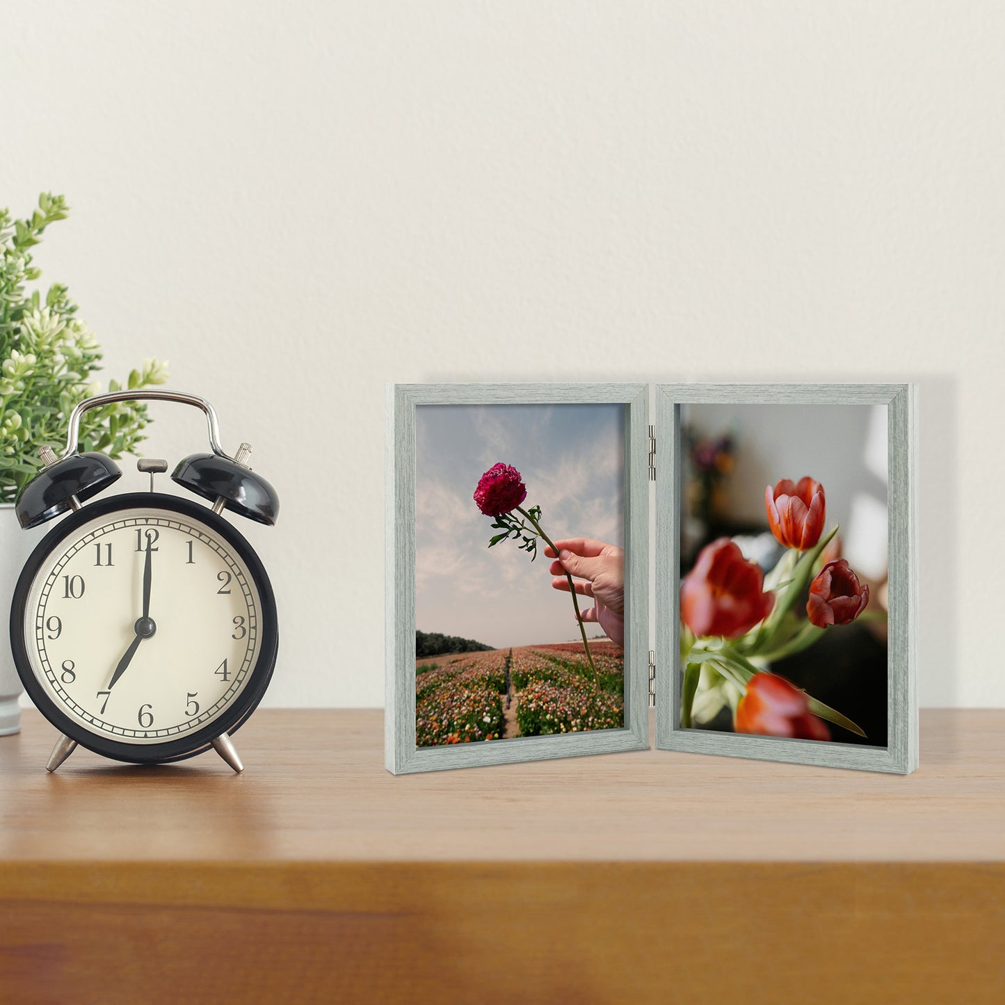 Clearance 4x6 Grey Double Picture Frame (10 Pcs Per Box)