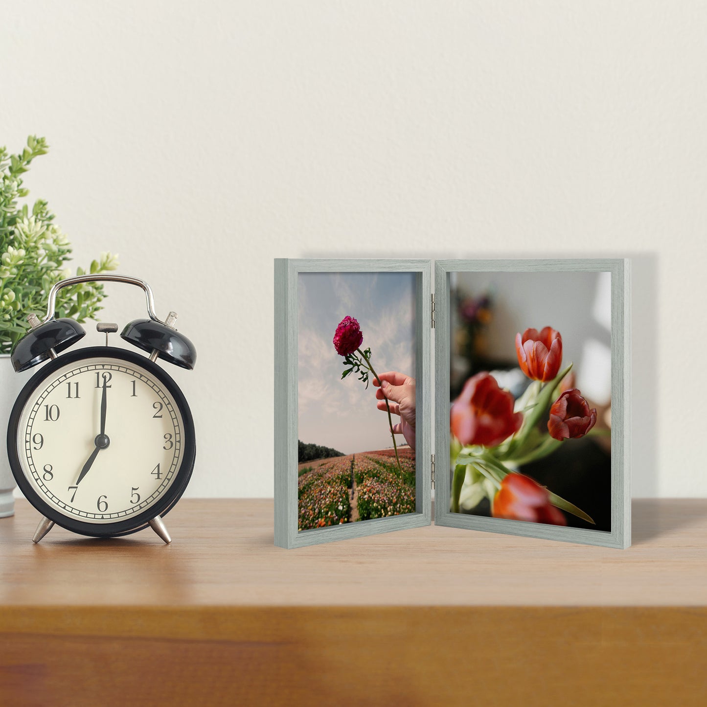 Clearance 5x7 Grey Double Picture Frame (10 Pcs Per Box)