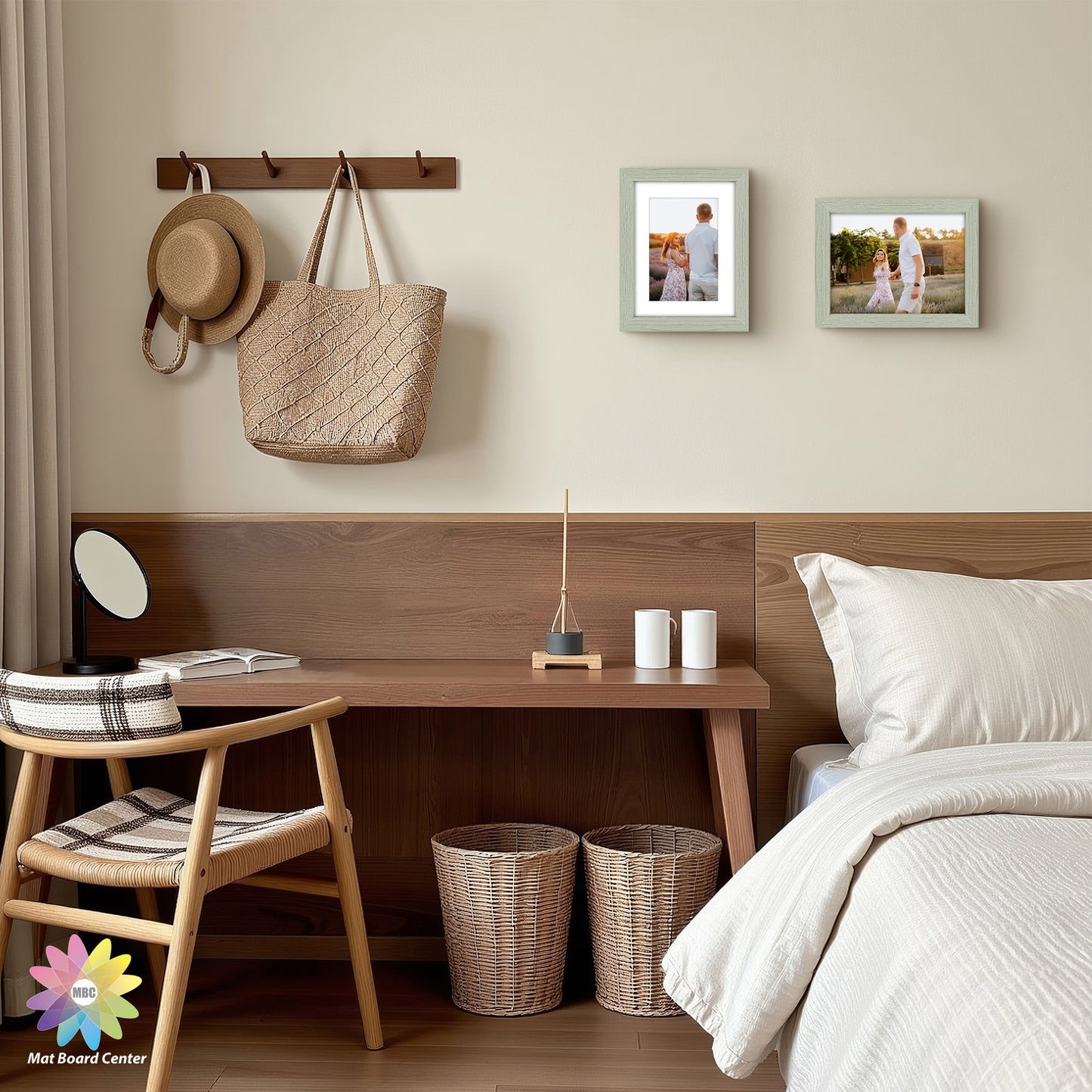 Clearance 6x8 Picture Frame for 4x6 Photo with White Mat and Plexiglass (36 Pcs Per Box)