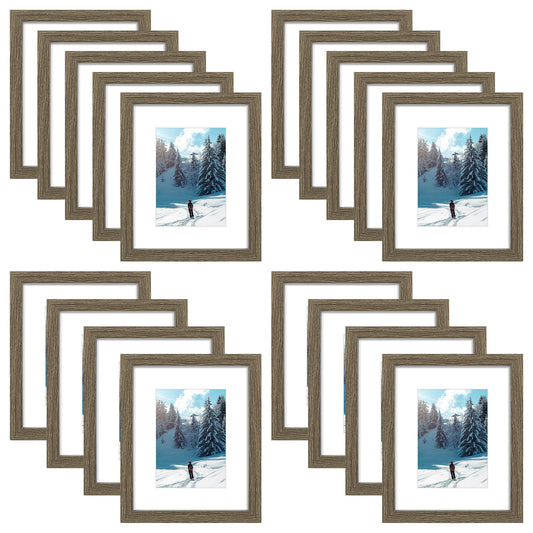 8x10 Picture Frame for 5x7 Photo (18 Pcs Per Box) Brown