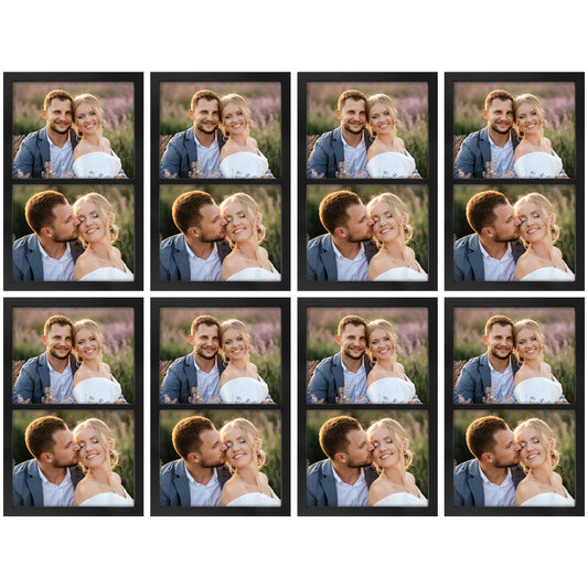10x16 Collage Picture Frame Display Two 8x10 Photos Black (8 Pcs Per Box)
