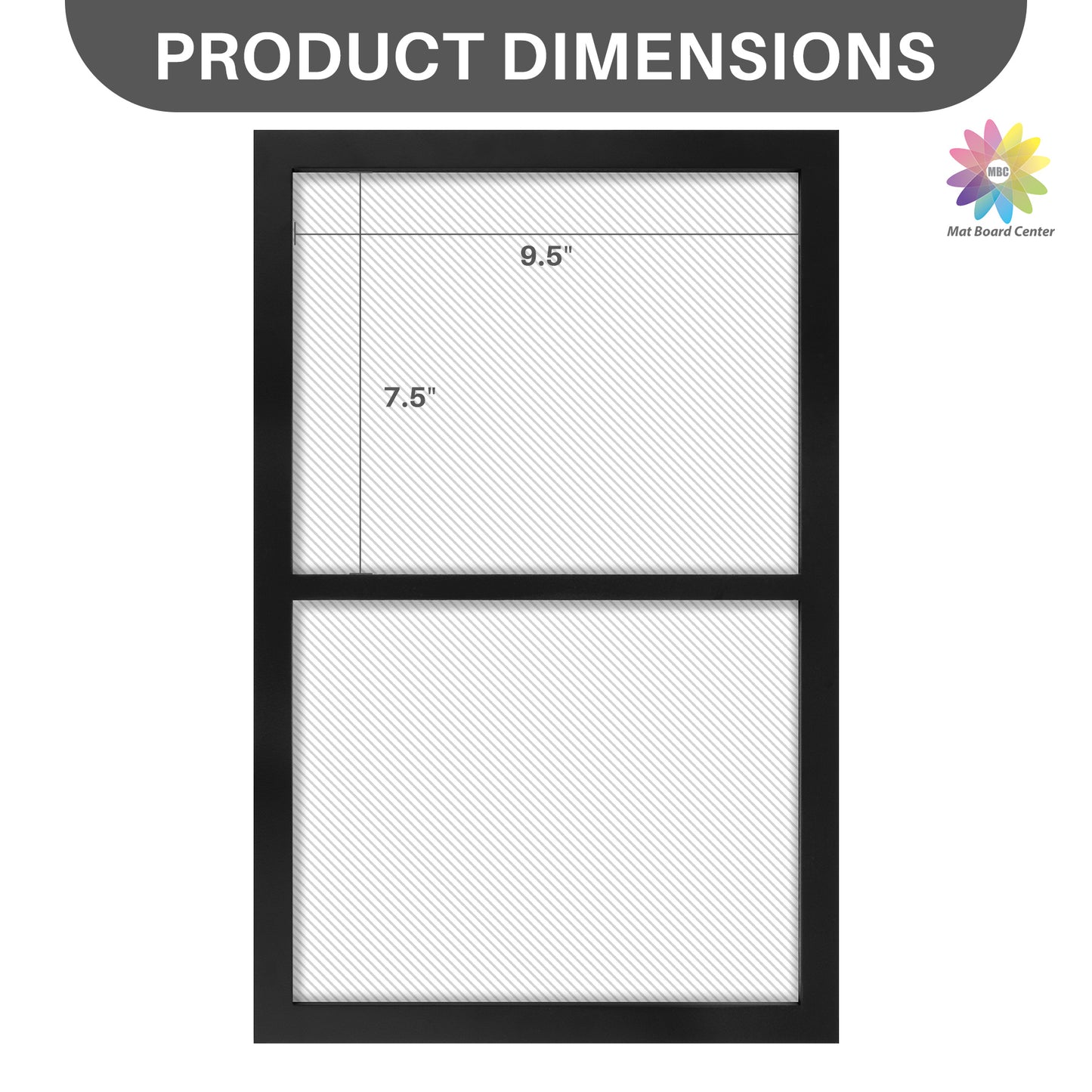 10x16 Collage Picture Frame Display Two 8x10 Photos Black (8 Pcs Per Box)
