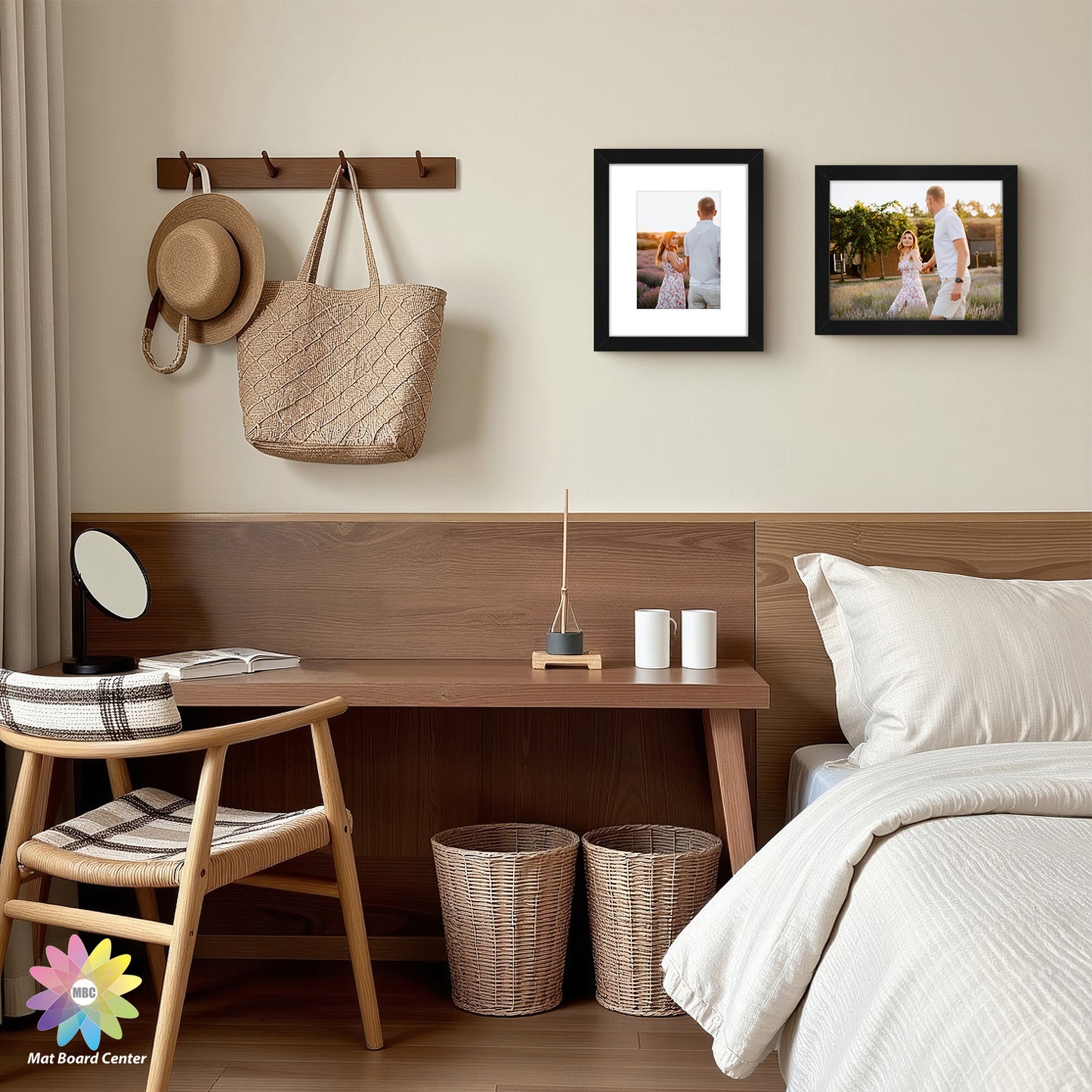 Clearance 8x10 Picture Frames for 5x7 Photo with White Mat and Plexiglass (18 Pcs Per Box)