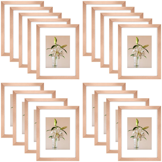 Clearance 9x12 Picture Frames for 6x8 Photo with White Mat (18 Pcs Per Box)