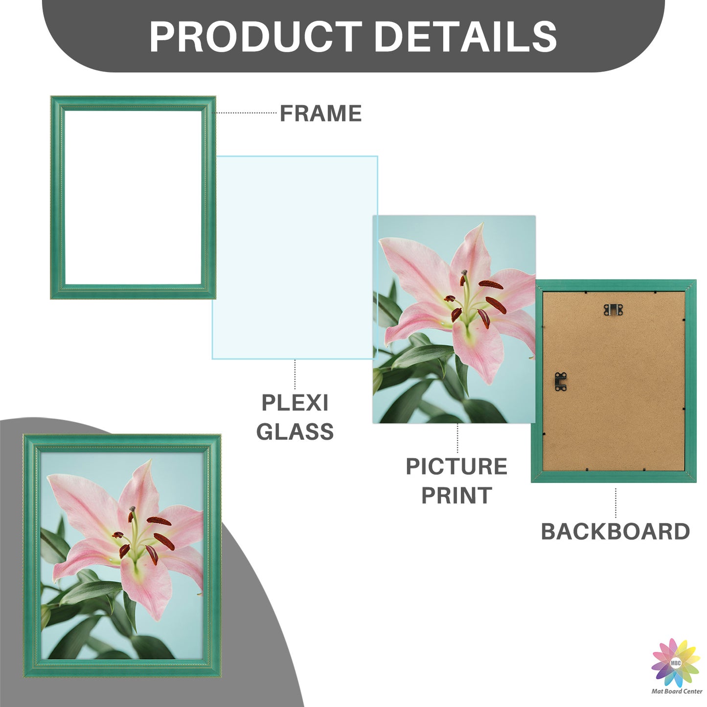 Clearance 11x14 Picture Frame with Plexiglass (18 Pcs Per Box)
