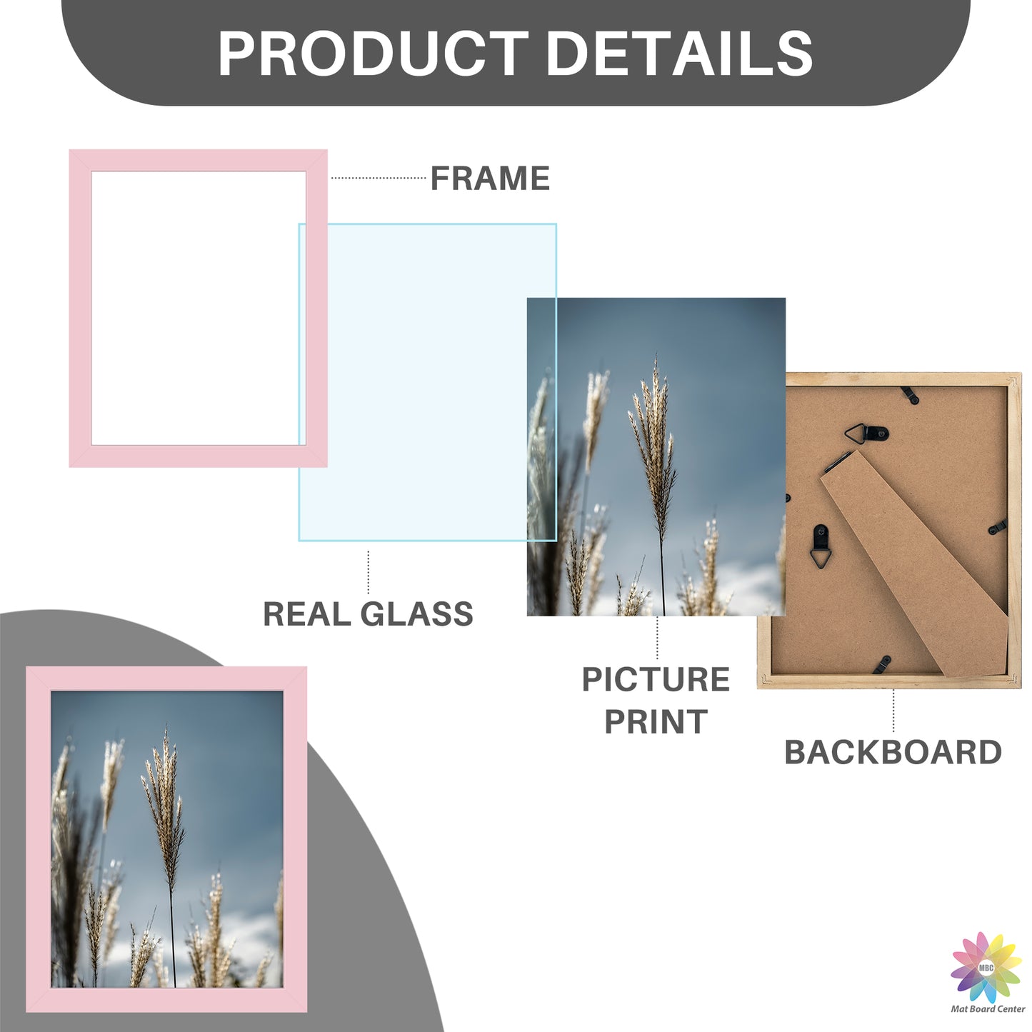 Clearance 8x10 Picture Frame with Real Glass (12 Pcs Per Box)