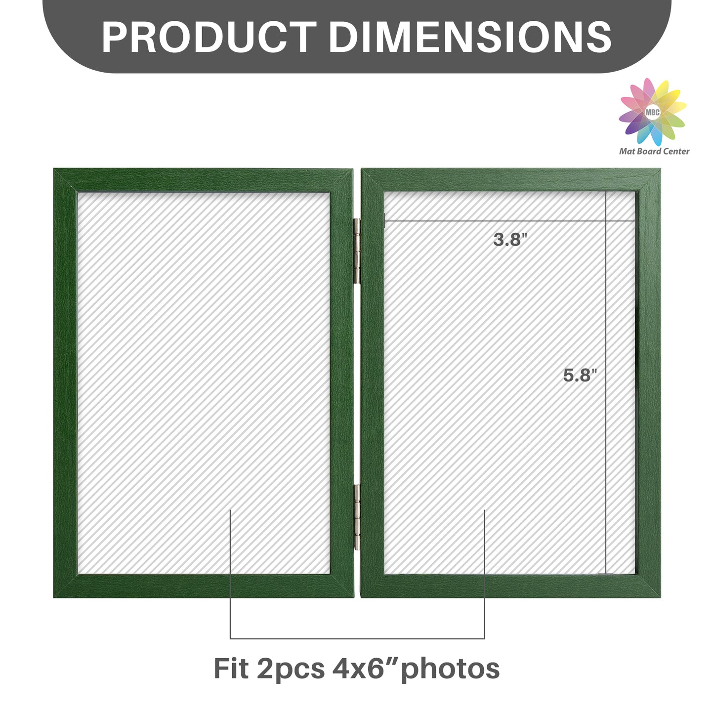 4x6 Double Picture Frame (10 Pcs Per Box)