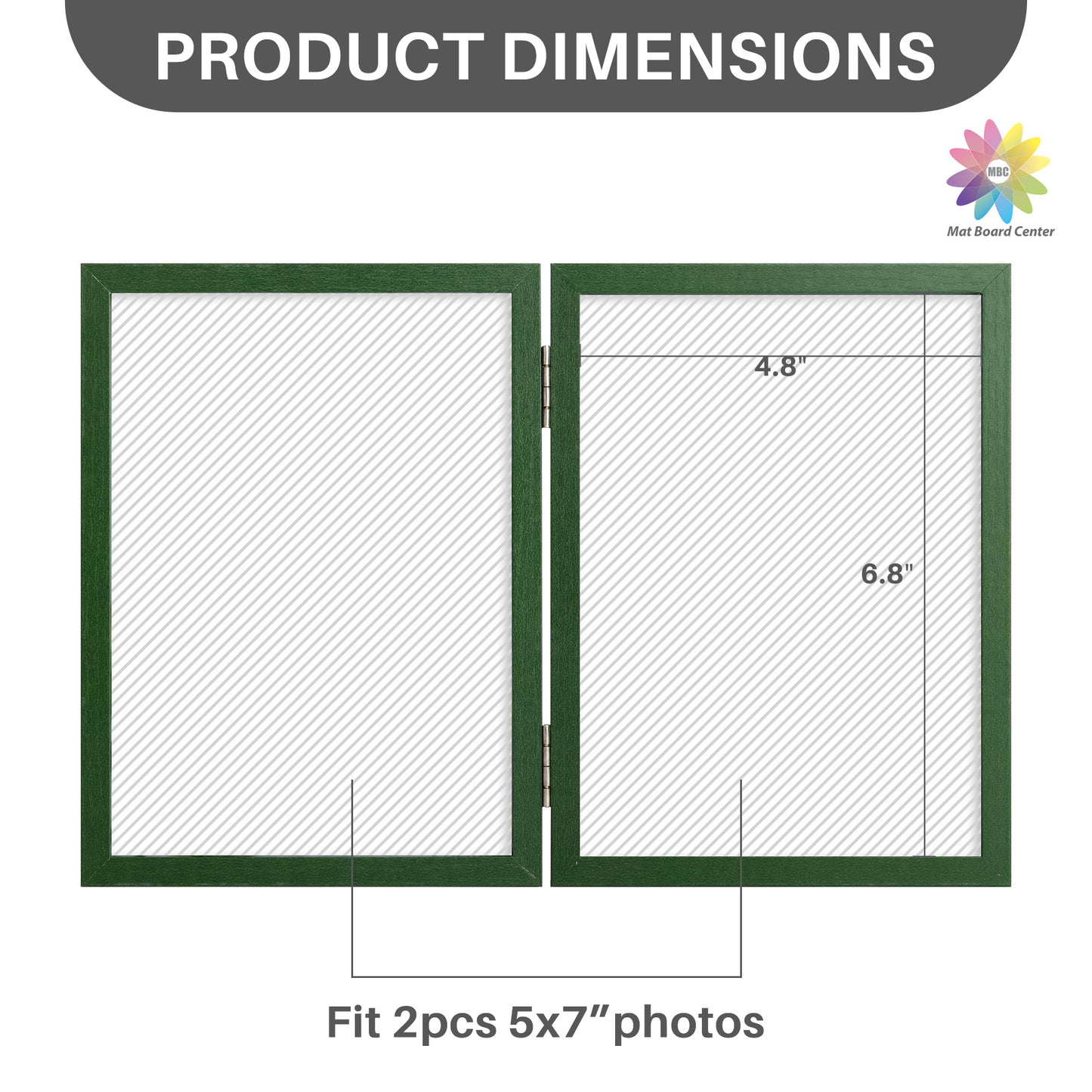 5x7 Double Picture Frame (10 Pcs Per Box)