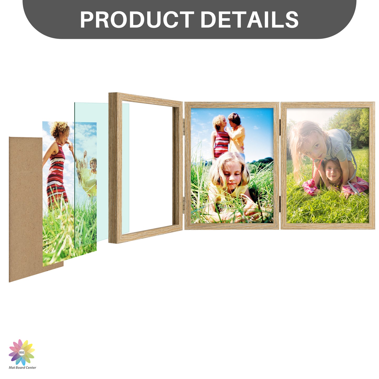 5x7 Three Picture Frame (8 Pcs Per Box)